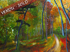 "Forêt en automne" oil on canvas  81cm x 60cm